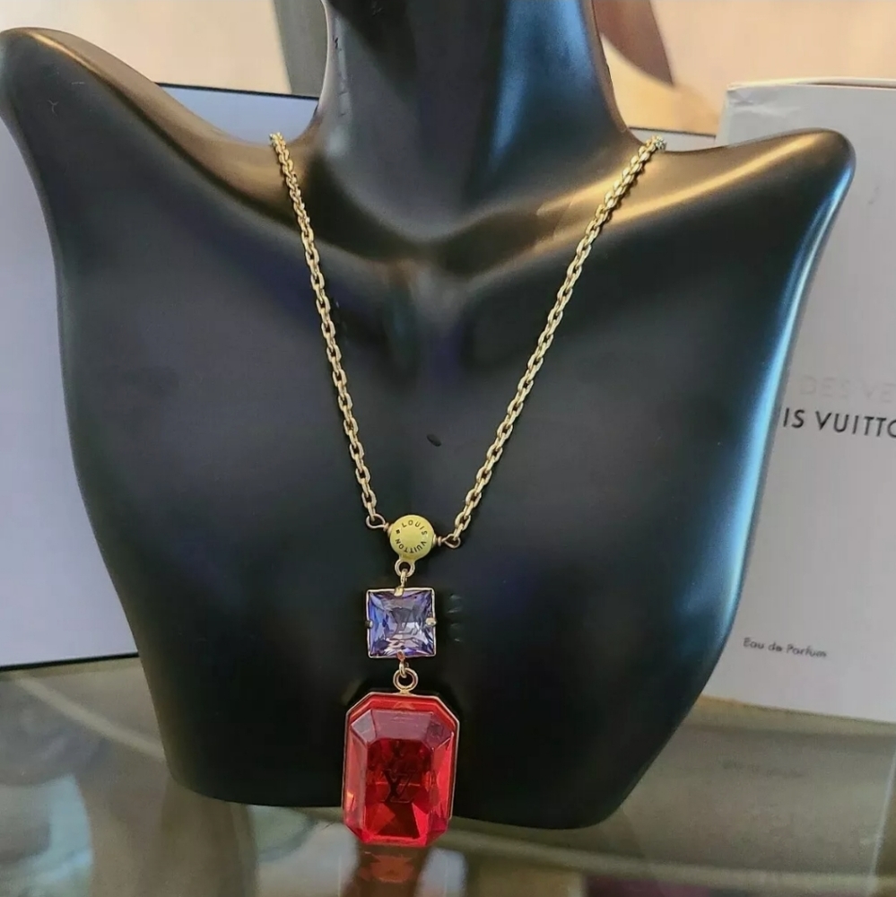 Auth Louis Vuitton Necklace pendants charms.  LV l